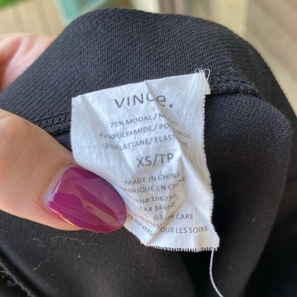 Vince Size extra small black pull on ankle length pull on pants leggings - Picture 7 of 8